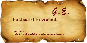 Gottwald Erzsébet névjegykártya